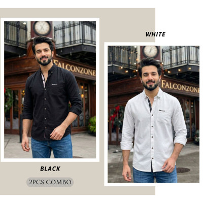 Classic Full Sleeve Shirt || BLACK & WHITE