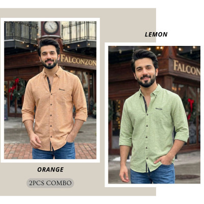 Classic Full Sleeve Shirt || ORANGE & LEMON