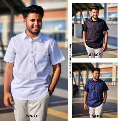 Kerala Shirt || WHITE & BLACK & NAVY