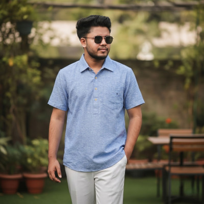 Kerala Shirt || SKY BLUE