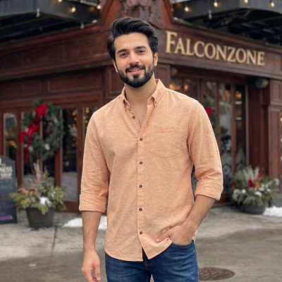 Classic Full Sleeve Shirt || ORANGE SOLID